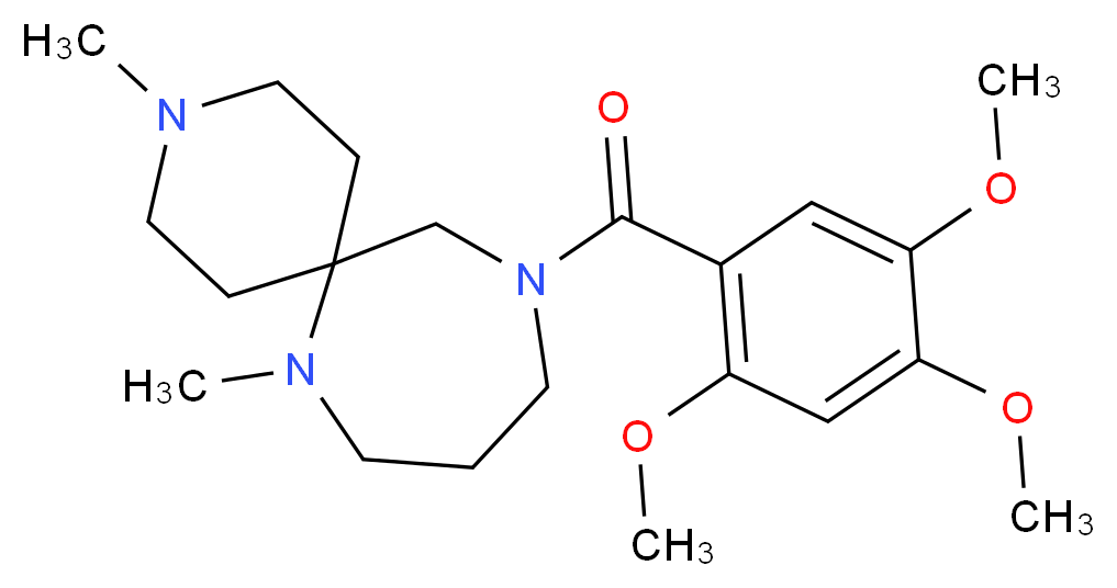 3,7-dimethyl-11-(2,4,5-trimethoxybenzoyl)-3,7,11-triazaspiro[5.6]dodecane_分子结构_CAS_)