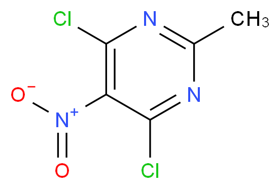 4,6-dichloro-2-methyl-5-nitropyrimidine_分子结构_CAS_13162-43-1