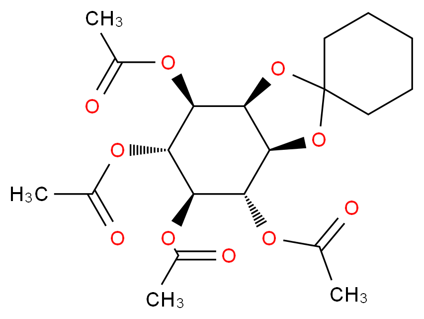 1,2-Cyclohexylidene Tetra-O-acetyl myo-Inositol_分子结构_CAS_39110-61-7)