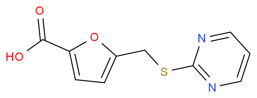 5-[(2-pyrimidinylthio)methyl]-2-furoic acid_分子结构_CAS_915920-50-2)