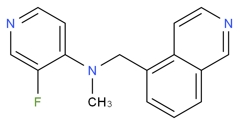 3-fluoro-N-(5-isoquinolinylmethyl)-N-methyl-4-pyridinamine_分子结构_CAS_)