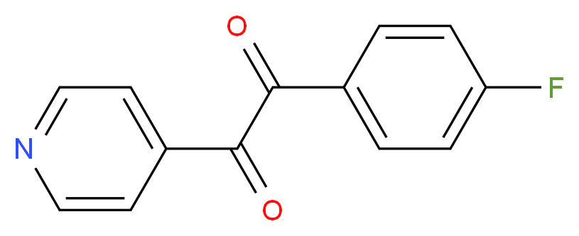1-(4-fluorophenyl)-2-(pyridin-4-yl)ethane-1,2-dione_分子结构_CAS_152121-41-0