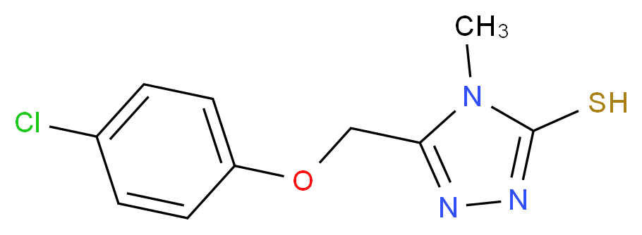 5-(4-chlorophenoxymethyl)-4-methyl-4H-1,2,4-triazole-3-thiol_分子结构_CAS_424798-45-8