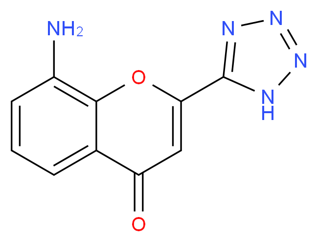 8-amino-2-(1H-1,2,3,4-tetrazol-5-yl)-4H-chromen-4-one_分子结构_CAS_110683-22-2