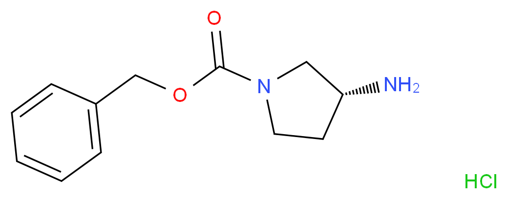 benzyl (3R)-3-aminopyrrolidine-1-carboxylate hydrochloride_分子结构_CAS_870621-17-3