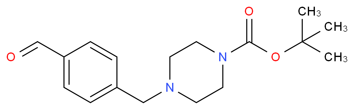 tert-butyl 4-[(4-formylphenyl)methyl]piperazine-1-carboxylate_分子结构_CAS_844891-09-4