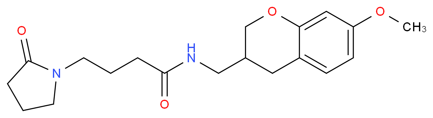 N-[(7-methoxy-3,4-dihydro-2H-chromen-3-yl)methyl]-4-(2-oxopyrrolidin-1-yl)butanamide_分子结构_CAS_)