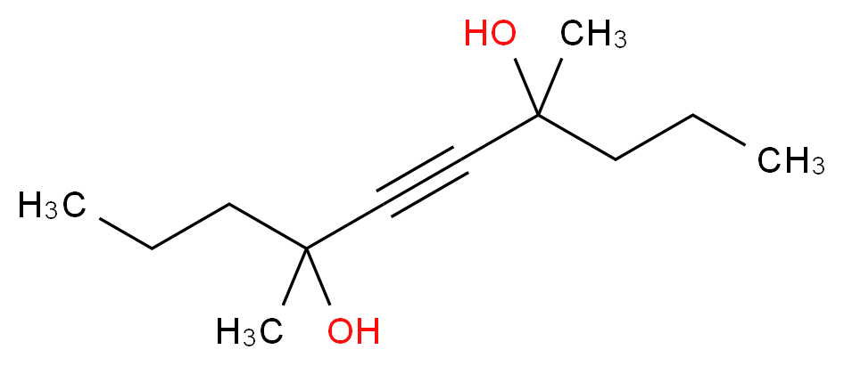 4,7-dimethyldec-5-yne-4,7-diol_分子结构_CAS_126-87-4