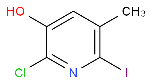 2-chloro-6-iodo-5-methylpyridin-3-ol_分子结构_CAS_1203499-21-1