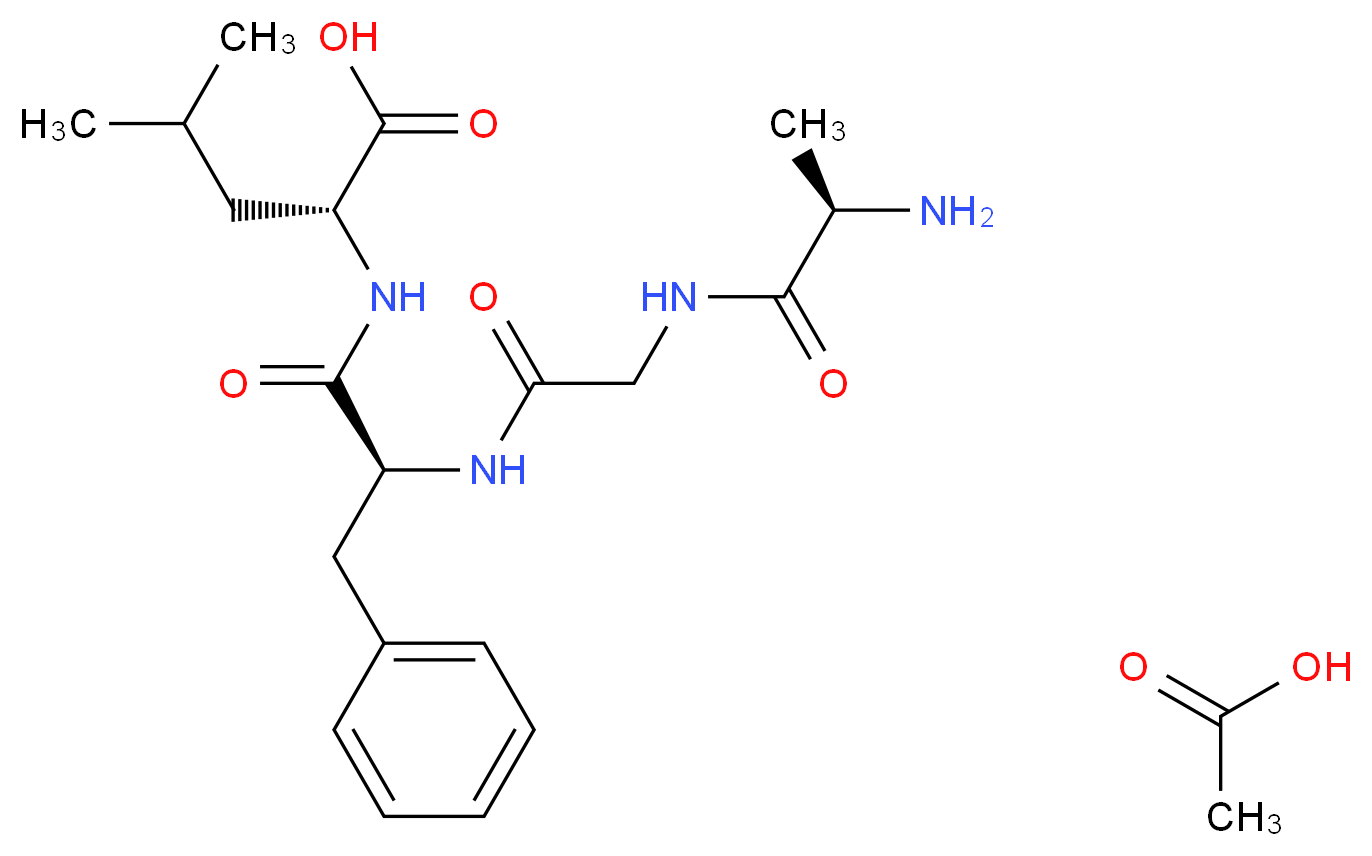 [des-Tyr1, D-Ala2, D-Leu5]-Enkephalin acetate salt_分子结构_CAS_94825-17-9)