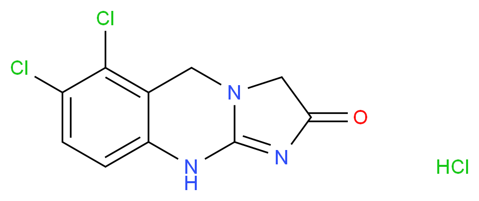 6,7-dichloro-2H,3H,5H,10H-imidazo[2,1-b]quinazolin-2-one hydrochloride_分子结构_CAS_58579-51-4