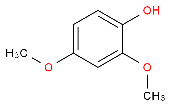 2,4-Dimethoxyphenol_分子结构_CAS_13330-65-9)