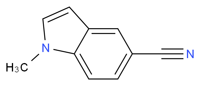 1-methyl-1H-indole-5-carbonitrile_分子结构_CAS_91634-11-6