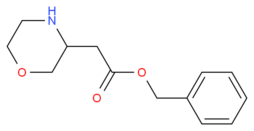 benzyl 2-(morpholin-3-yl)acetate_分子结构_CAS_885273-91-6