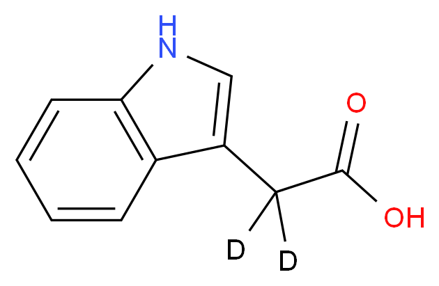 2-(1H-indol-3-yl)(<sup>2</sup>H<sub>2</sub>)acetic acid_分子结构_CAS_24420-86-8