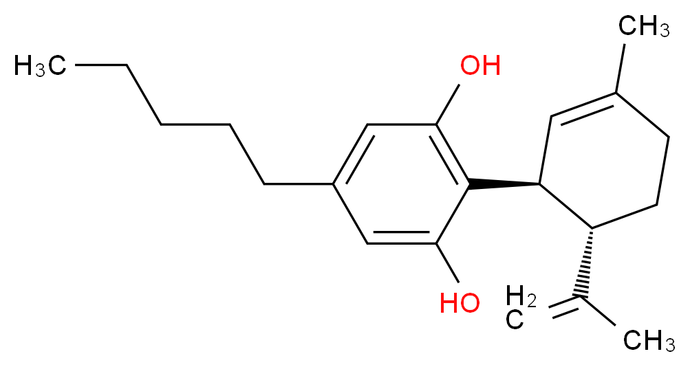 (+)-Cannabidiol_分子结构_CAS_74219-29-7)