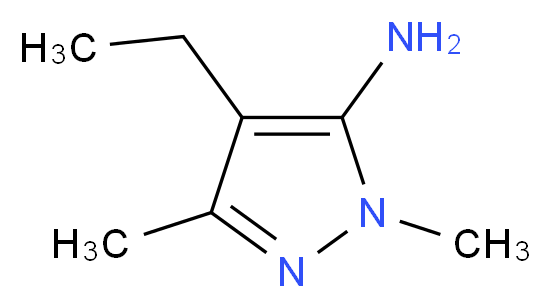 4-Ethyl-2,5-dimethyl-2H-pyrazol-3-ylamine_分子结构_CAS_)