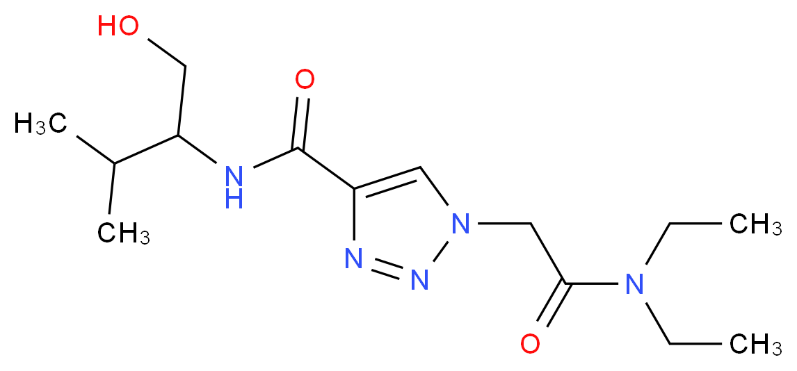 1-[2-(diethylamino)-2-oxoethyl]-N-[1-(hydroxymethyl)-2-methylpropyl]-1H-1,2,3-triazole-4-carboxamide_分子结构_CAS_)