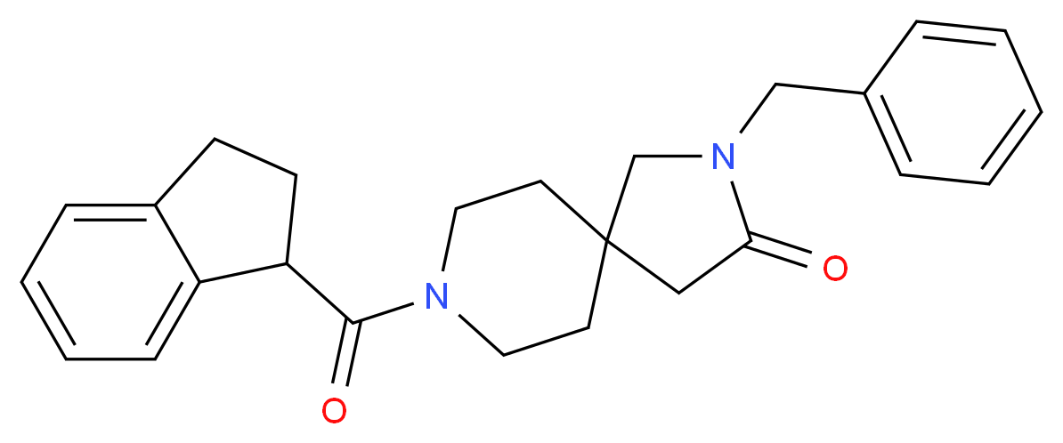2-benzyl-8-(2,3-dihydro-1H-inden-1-ylcarbonyl)-2,8-diazaspiro[4.5]decan-3-one_分子结构_CAS_)