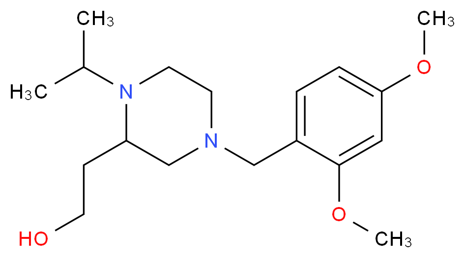 2-[4-(2,4-dimethoxybenzyl)-1-isopropyl-2-piperazinyl]ethanol_分子结构_CAS_)