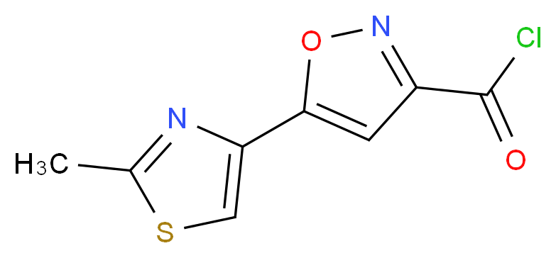 5-(2-methyl-1,3-thiazol-4-yl)-1,2-oxazole-3-carbonyl chloride_分子结构_CAS_368869-89-0