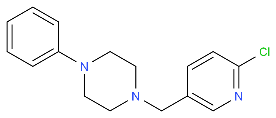 1-[(6-Chloro-3-pyridinyl)methyl]-4-phenylpiperazine_分子结构_CAS_)