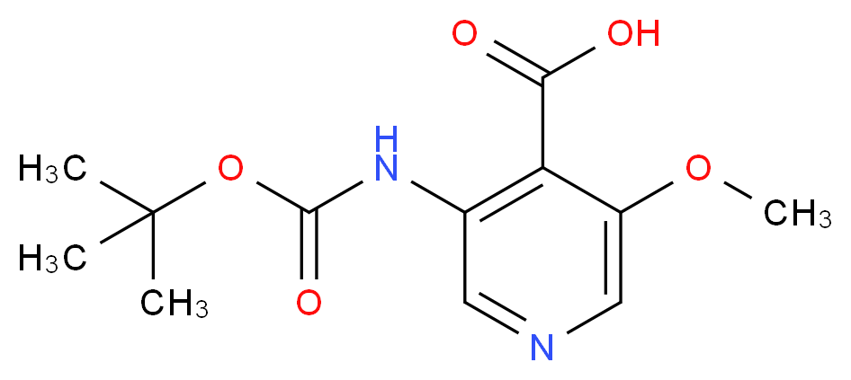 3-(tert-Butoxycarbonylamino)-5-methoxyisonicotinic acid_分子结构_CAS_)