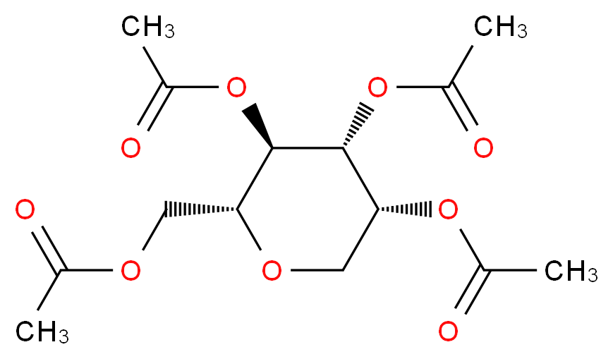 [(2R,3R,4R,5R)-3,4,5-tris(acetyloxy)oxan-2-yl]methyl acetate_分子结构_CAS_10034-20-5