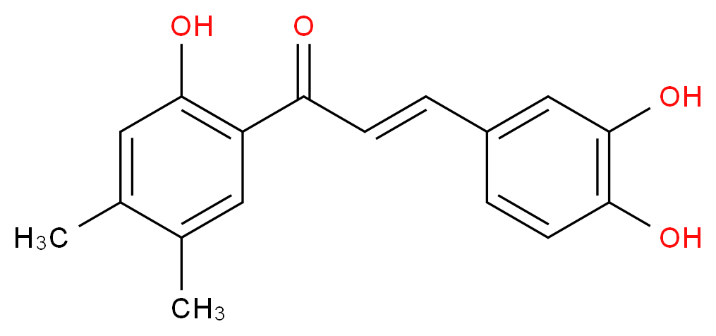 (E)-3-(3,4-Dihydroxyphenyl)-1-(2-hydroxy-4,5-dimethylphenyl)prop-2-en-1-one_分子结构_CAS_1313738-88-3)