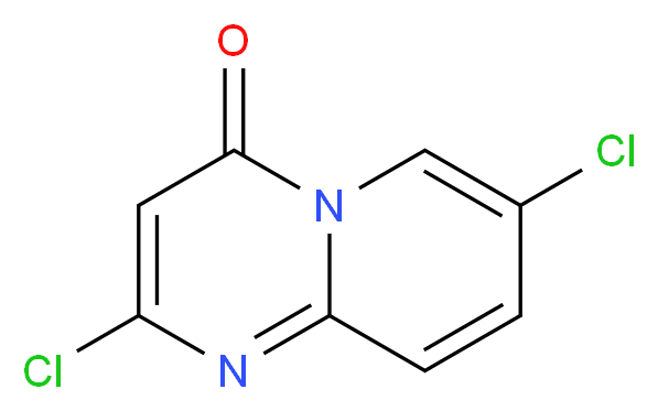 2,7-dichloro-4H-pyrido[1,2-a]pyrimidin-4-one_分子结构_CAS_278614-91-8