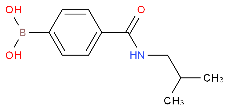 4-(ISOBUTYLAMINOCARBONYL)PHENYLBORONIC ACID_分子结构_CAS_850568-13-7)