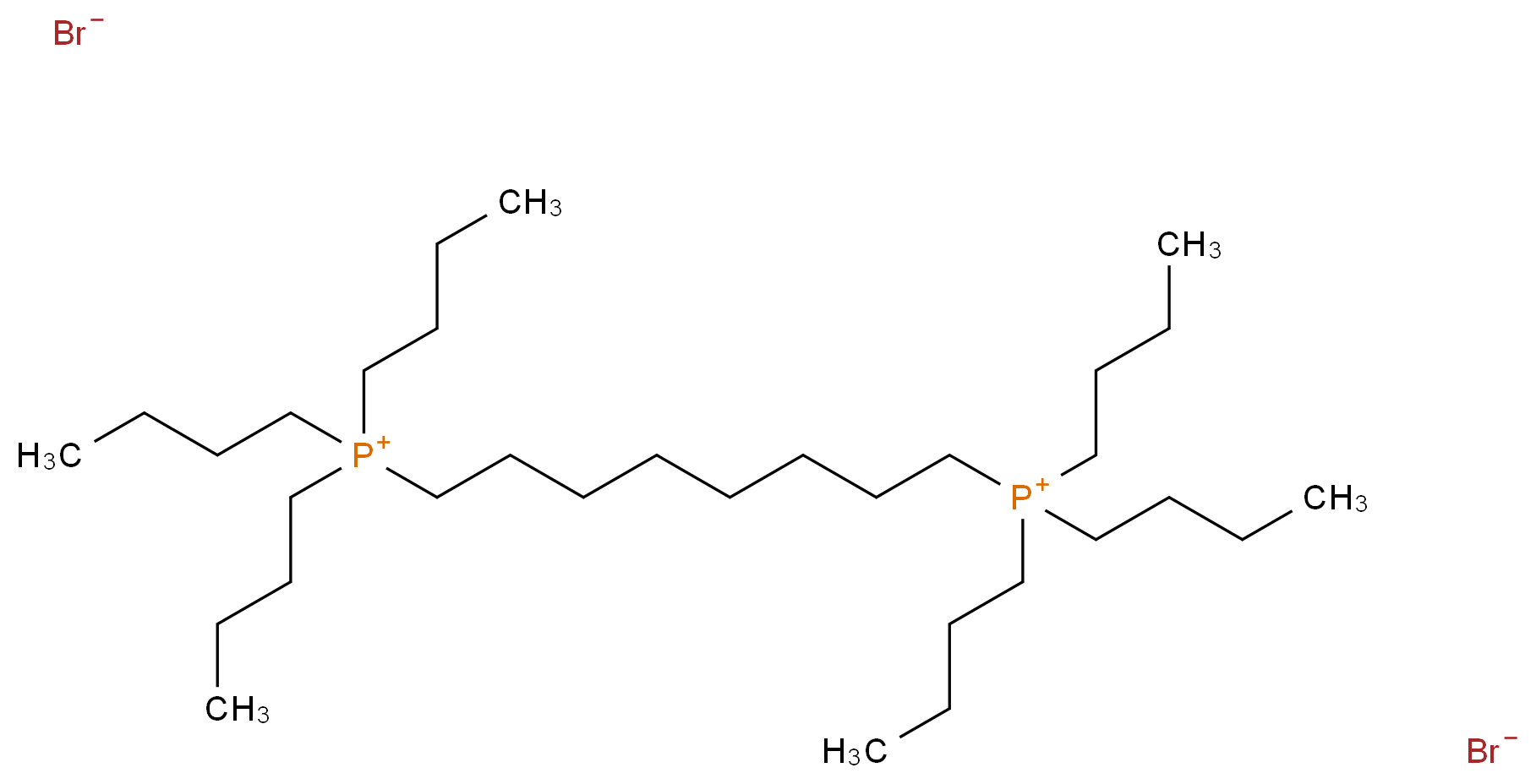 tributyl[8-(tributylphosphaniumyl)octyl]phosphanium dibromide_分子结构_CAS_131526-14-2