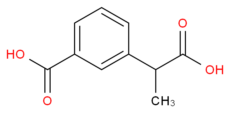 3-(1-carboxyethyl)benzoic acid_分子结构_CAS_68432-95-1