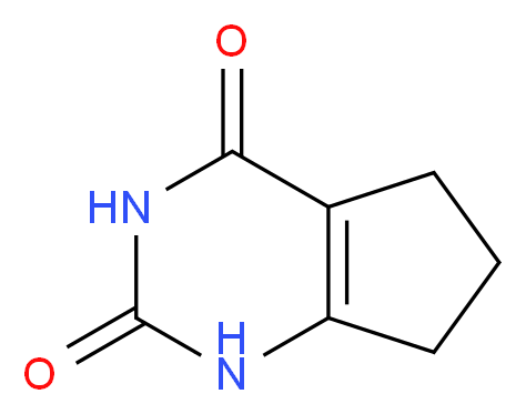 1H,2H,3H,4H,5H,6H,7H-cyclopenta[d]pyrimidine-2,4-dione_分子结构_CAS_5466-00-2