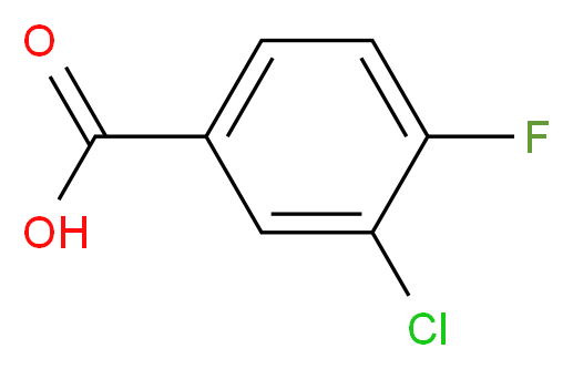 3-Chloro-4-fluorobenzoic acid_分子结构_CAS_)