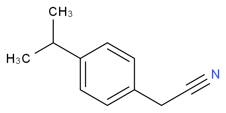 2-(4-isopropylphenyl)acetonitrile_分子结构_CAS_4395-87-3)