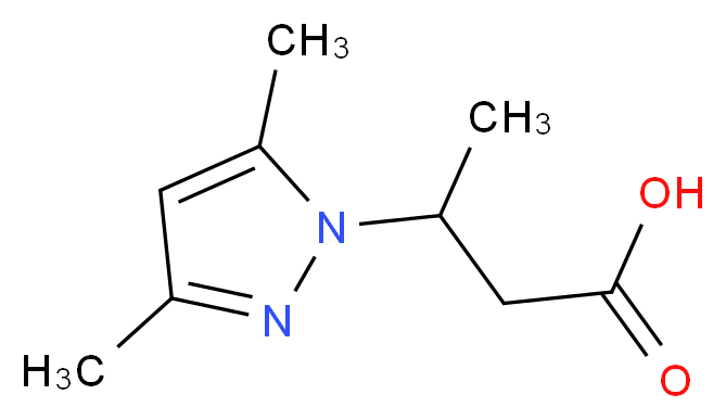 3-(3,5-Dimethyl-pyrazol-1-yl)-butyric acid_分子结构_CAS_)