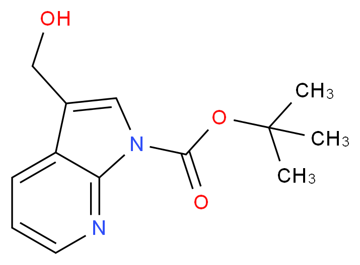 tert-butyl 3-(hydroxymethyl)-1H-pyrrolo[2,3-b]pyridine-1-carboxylate_分子结构_CAS_144657-67-0)