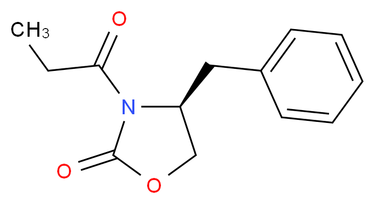 (4S)-4-benzyl-3-propanoyl-1,3-oxazolidin-2-one_分子结构_CAS_101711-78-8