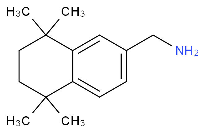 (5,5,8,8-tetramethyl-5,6,7,8-tetrahydronaphthalen-2-yl)methanamine_分子结构_CAS_148749-58-0