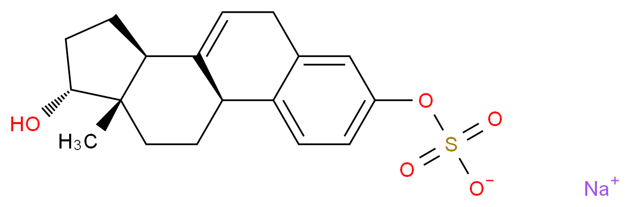 17α-Dihydro Equilin 3-Sulfate Sodium Salt_分子结构_CAS_56050-05-6)