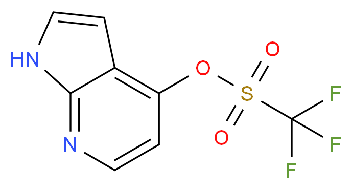 1H-pyrrolo[2,3-b]pyridin-4-yl trifluoromethanesulfonate_分子结构_CAS_479552-94-8