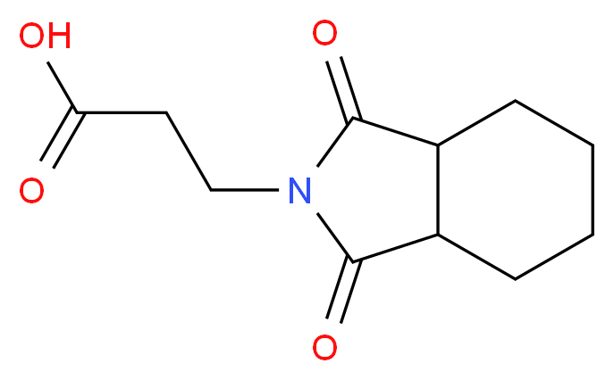 3-(1,3-Dioxo-octahydro-isoindol-2-yl)-propionic acid_分子结构_CAS_)