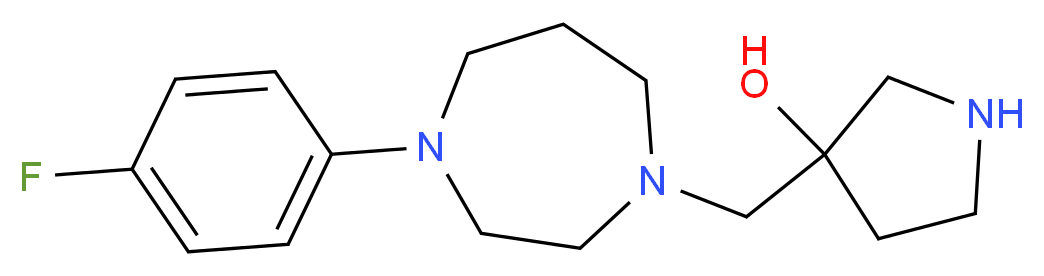 3-{[4-(4-fluorophenyl)-1,4-diazepan-1-yl]methyl}pyrrolidin-3-ol_分子结构_CAS_)