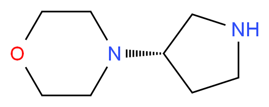 4-[(3S)-pyrrolidin-3-yl]morpholine_分子结构_CAS_216669-67-9