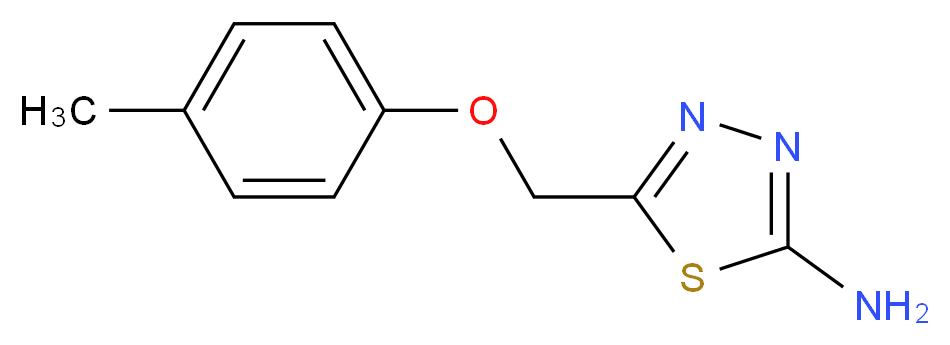 5-(4-methylphenoxymethyl)-1,3,4-thiadiazol-2-amine_分子结构_CAS_84138-77-2