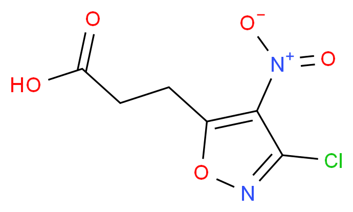 3-(3-Chloro-4-nitroisoxazol-5-yl)propanoic acid_分子结构_CAS_)