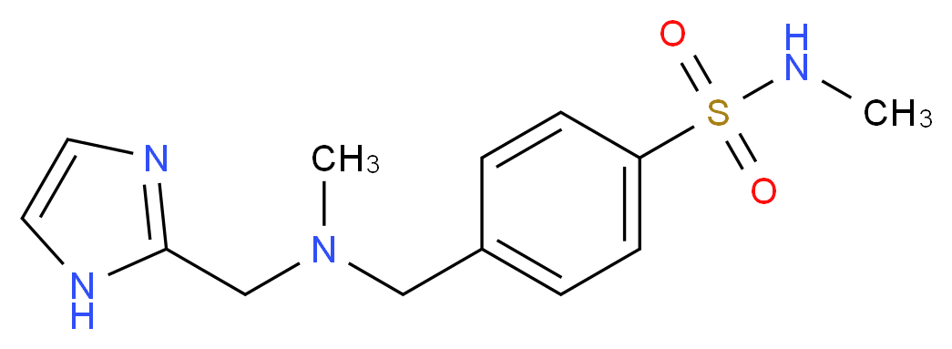 4-{[(1H-imidazol-2-ylmethyl)(methyl)amino]methyl}-N-methylbenzenesulfonamide_分子结构_CAS_)