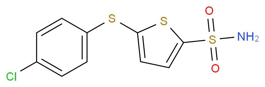 5-[(4-chlorophenyl)sulfanyl]thiophene-2-sulfonamide_分子结构_CAS_63031-81-2