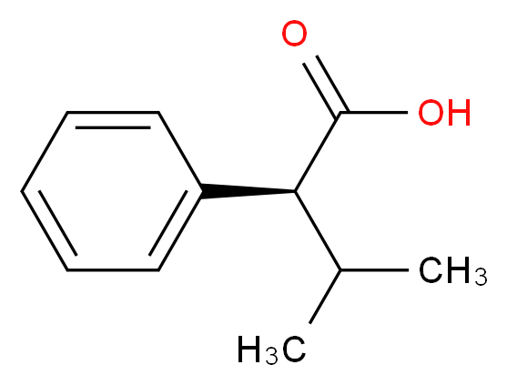 (2S)-3-methyl-2-phenylbutanoic acid_分子结构_CAS_13490-69-2